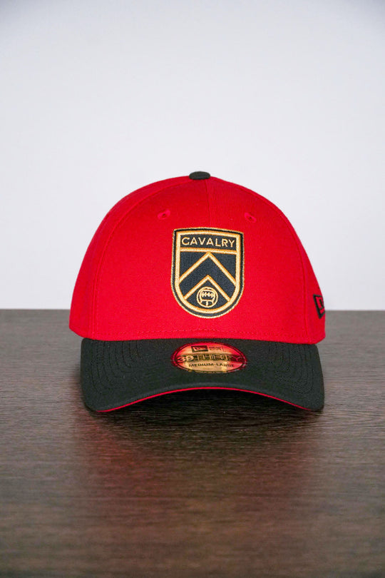 #C3 Champion Red Hat w/Black & Gold Crest