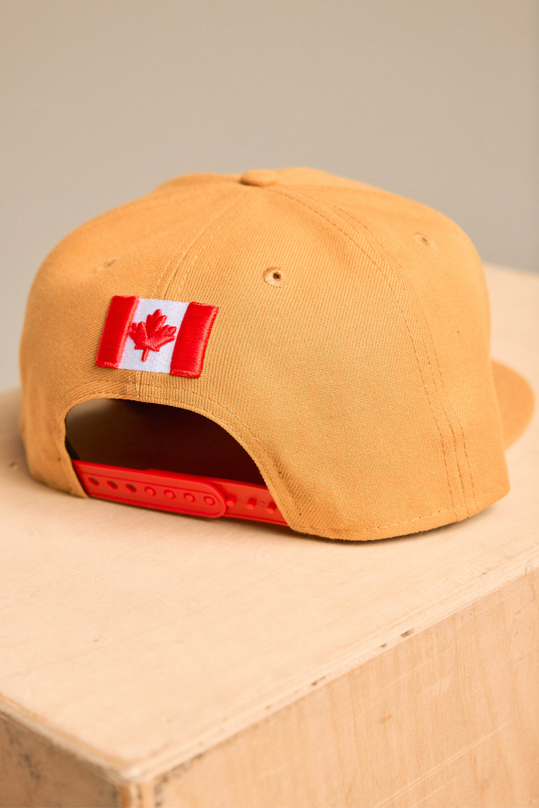 9FIFTY Pan Tan Red Wordmark Flat Brim Snap Back  | Adult