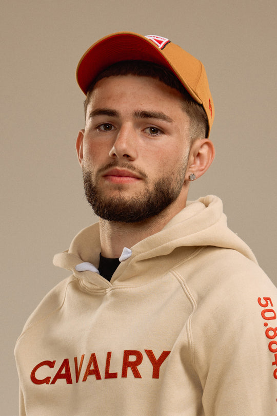 9FORTY Panama Tan &amp; Red with Shield Curved Brim | Adult