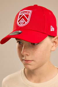 #4 - 9FORTY Red Curved Brim with Shield  | Child