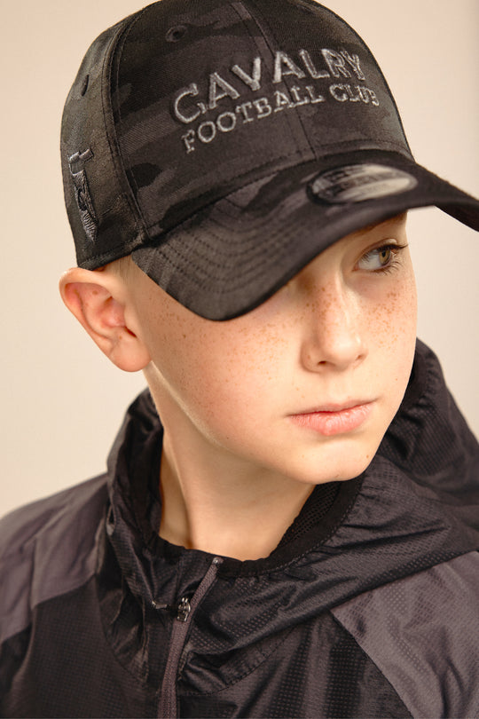 9Forty Black Camo with Subtle Grey Wordmark | Youth