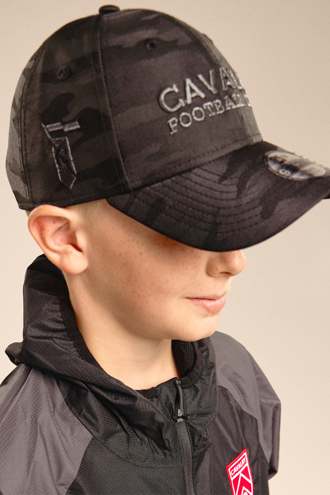 9Forty Black Camo with Subtle Grey Wordmark | Youth