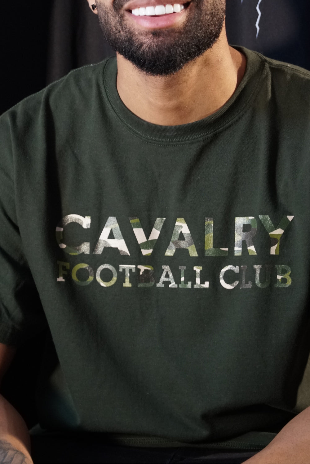 Cavalry FC Camo Text T-Shirt