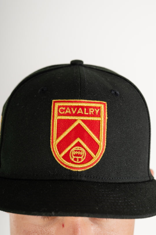 #C6 Champion Black hat w/red crest & gold embroidery