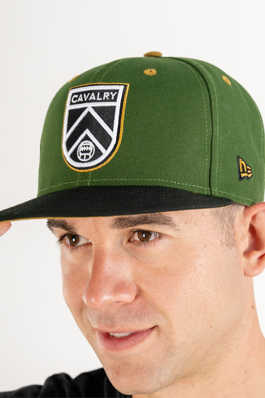 9FIFTY Rifle Grn, Gold w/Shield Snap Flat Brim | Adult