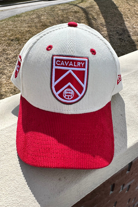 9FORTY Cream and Red Corduroy Snapback | Adult